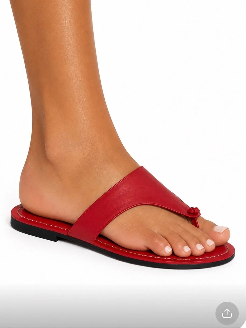 J. CREW Leather Coral Thong Sandal Size 9
